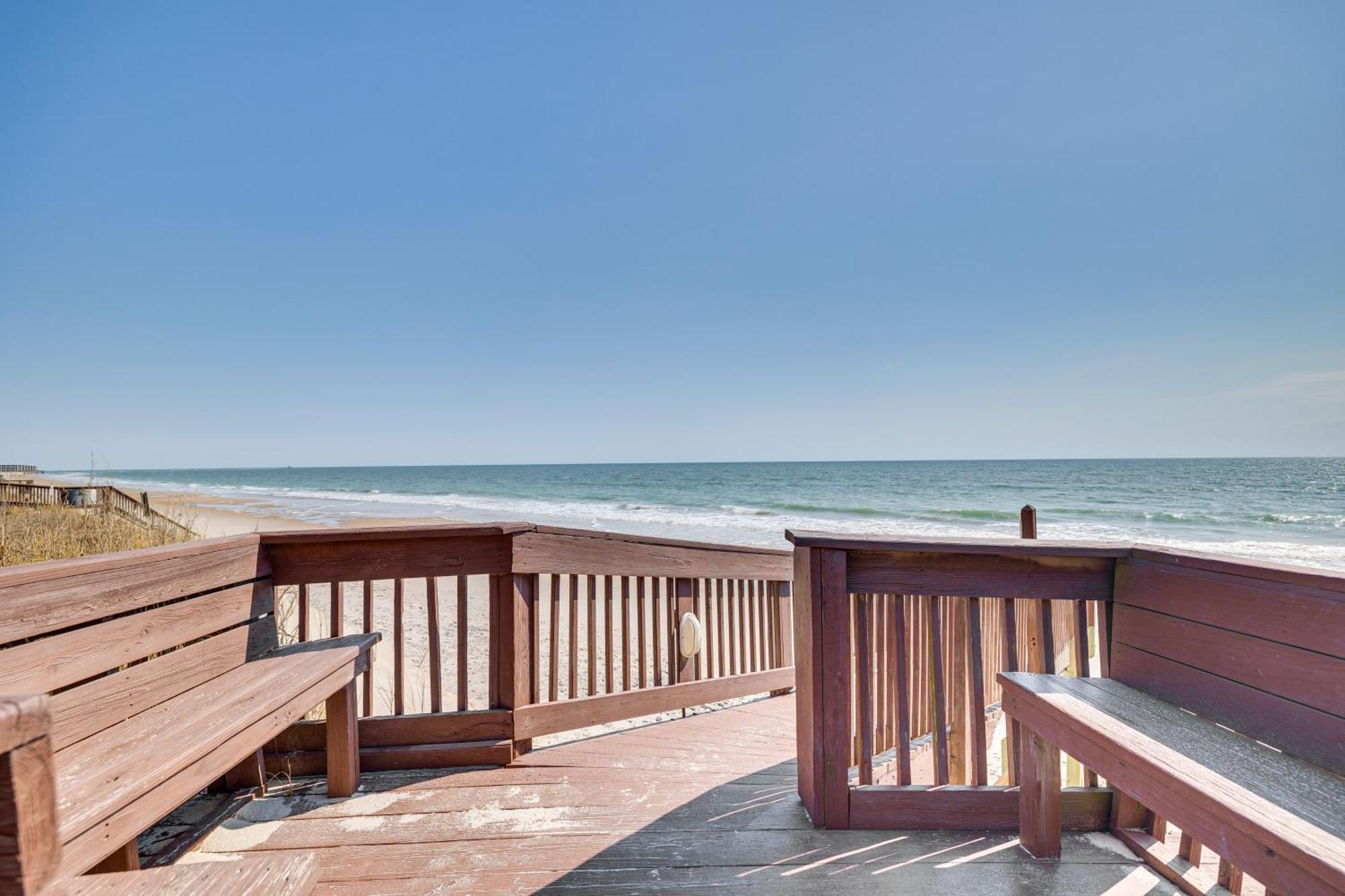 Steps To The Beach Oceanfront Condo With Lanai! North Topsail Beach Extérieur photo