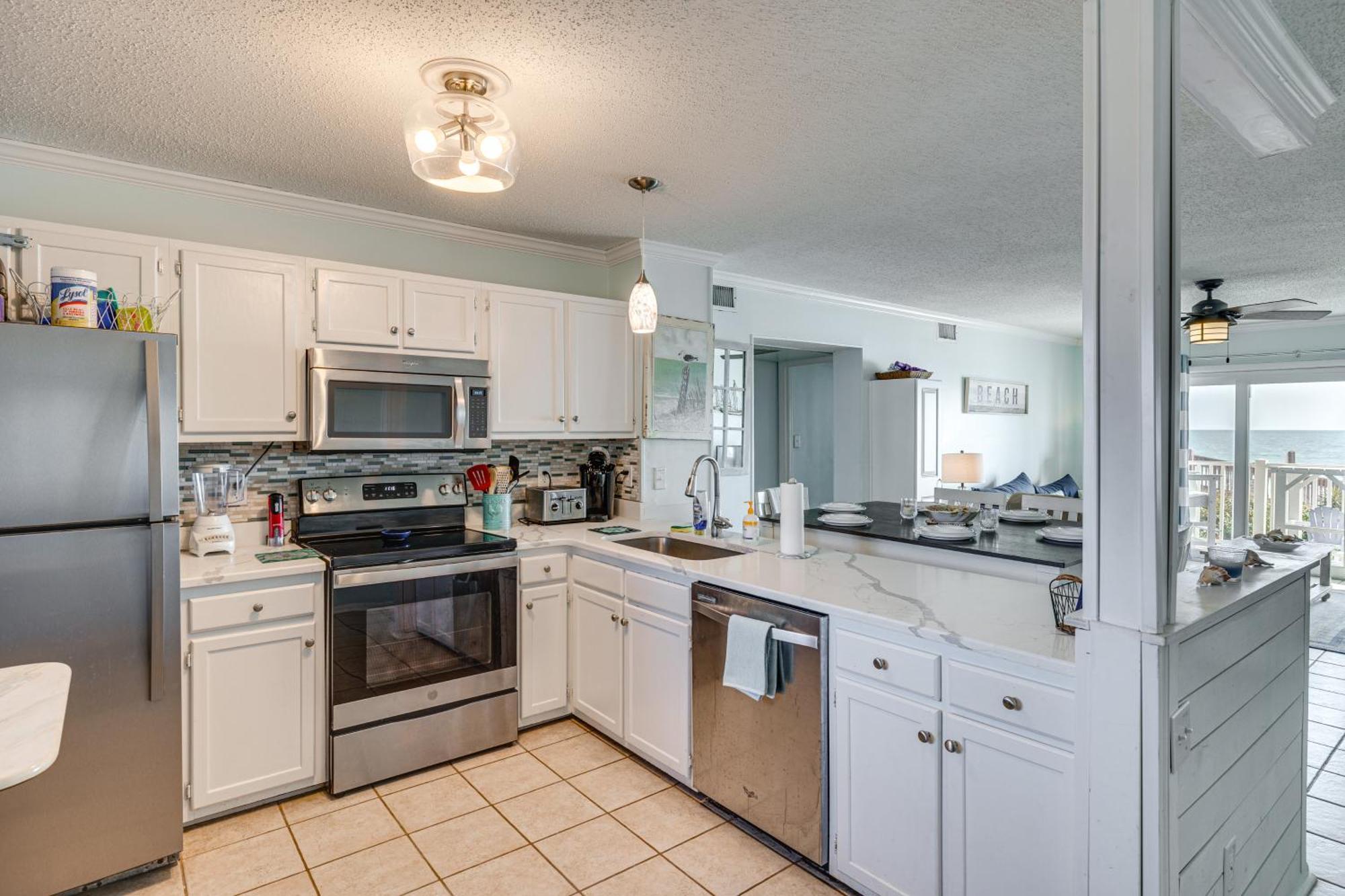 Steps To The Beach Oceanfront Condo With Lanai! North Topsail Beach Extérieur photo