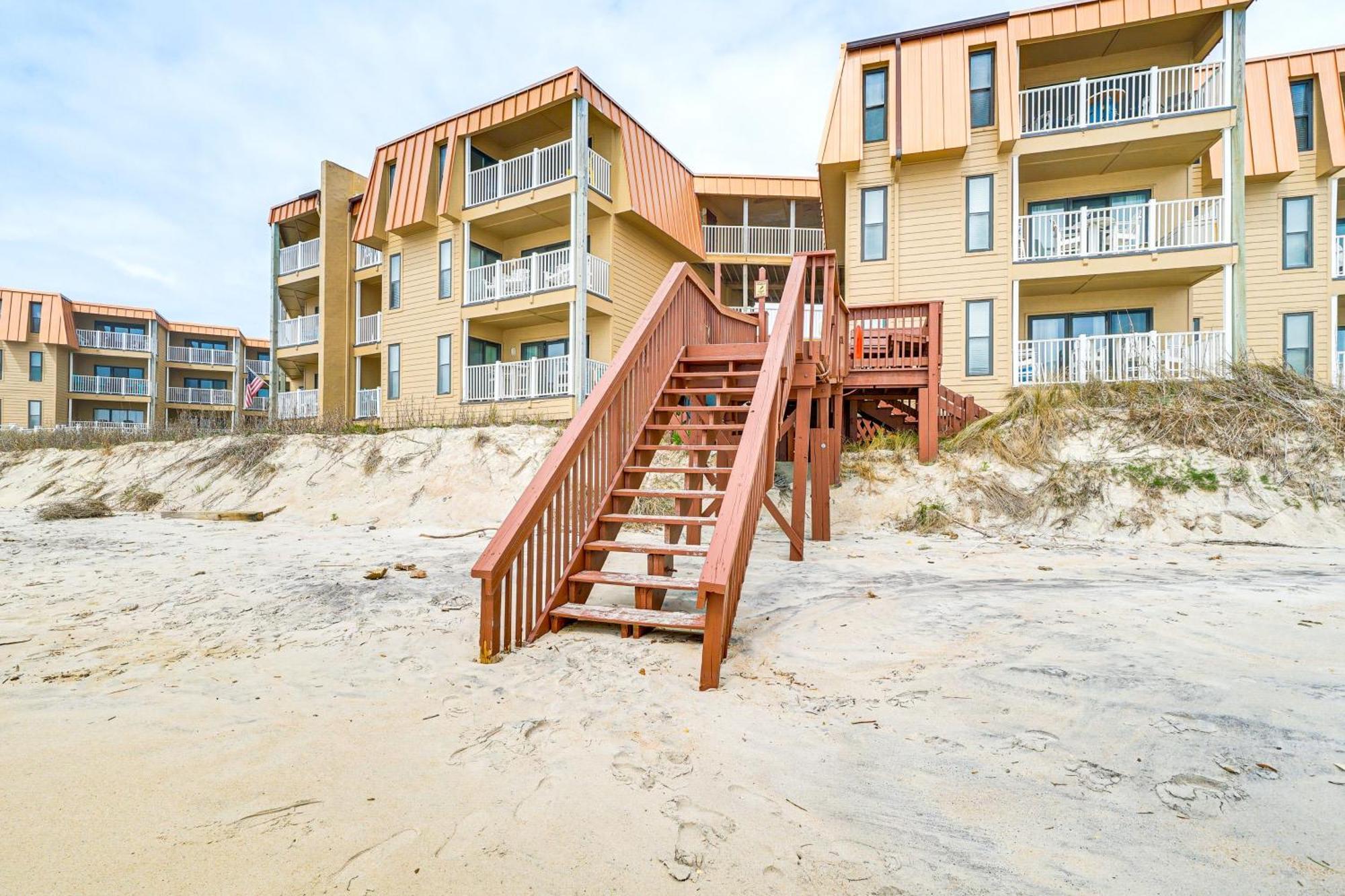Steps To The Beach Oceanfront Condo With Lanai! North Topsail Beach Extérieur photo